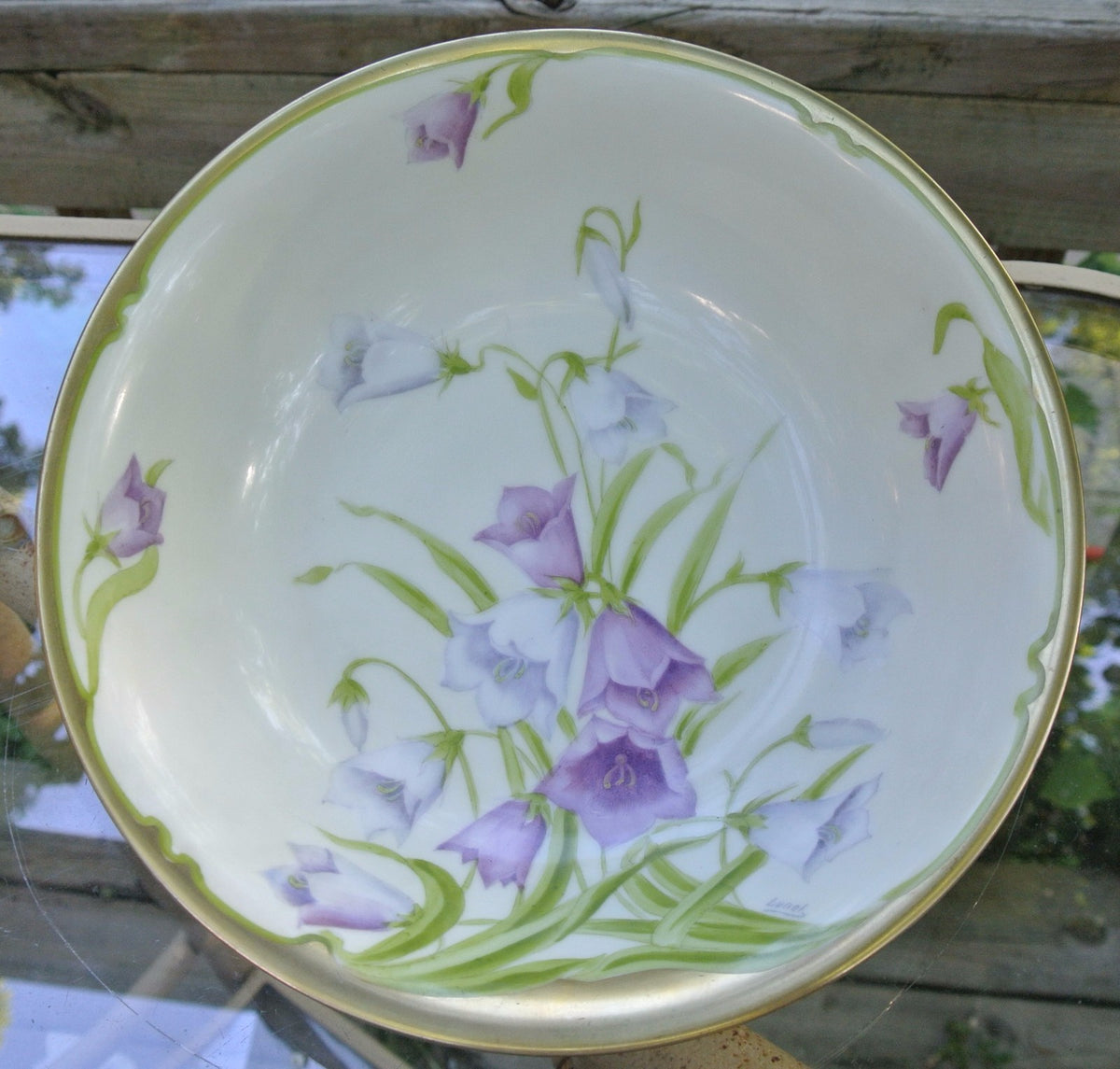 Vintage PT Tirschenreuth Bavarian Bowl Hand Painted and Signed By Artist
