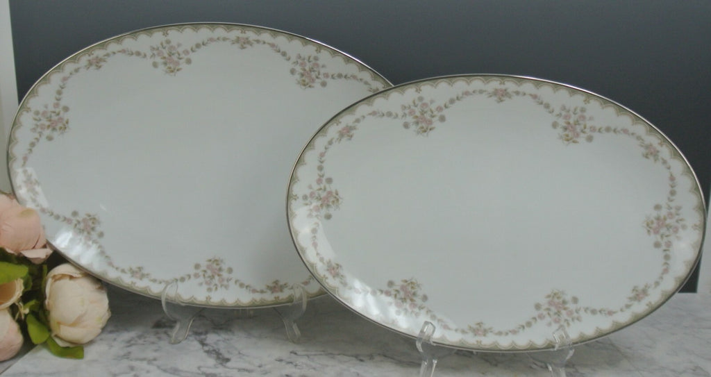 Vintage Porcelain Noritake Garland 5906 Pattern 2 Serving Platters