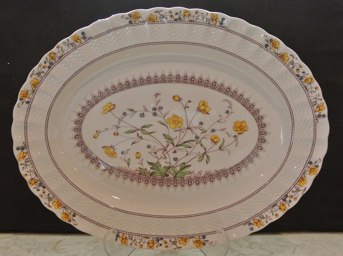 Spode Buttercup Oval Serving Platter 14-3/4"
