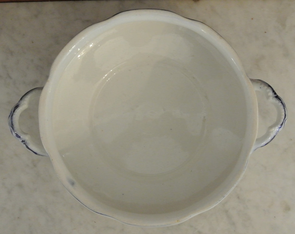 Wm. Grindley England - Clover - Flow Blue Oval Serving Bowl No Lid