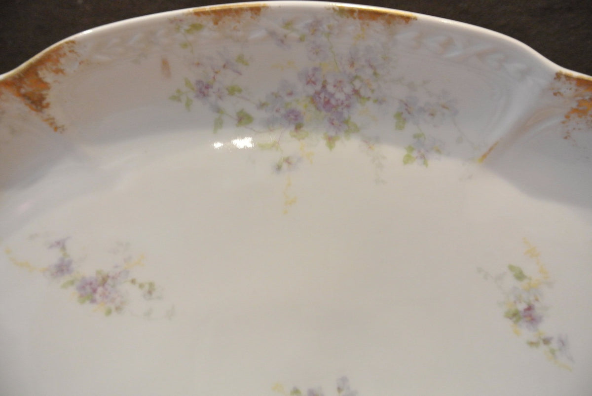 GDA Limoges Large Oval Double Handle Serving Platter 14-1/4" Long
