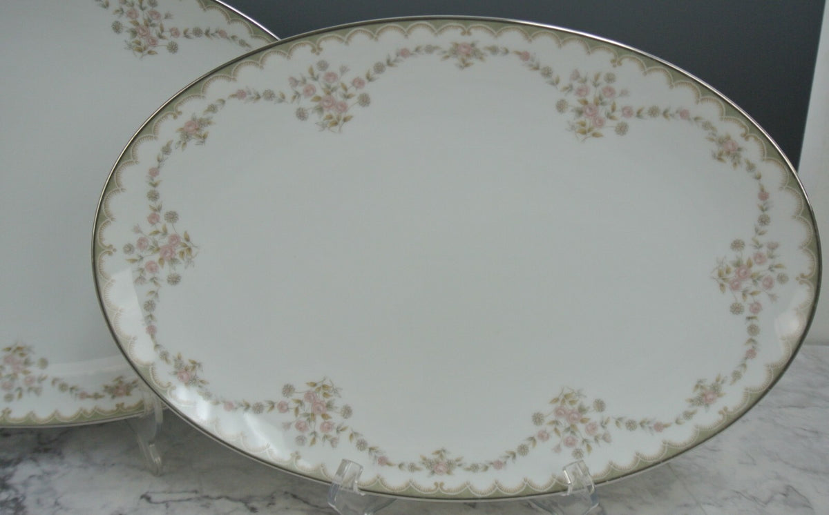 Vintage Porcelain Noritake Garland 5906 Pattern 2 Serving Platters