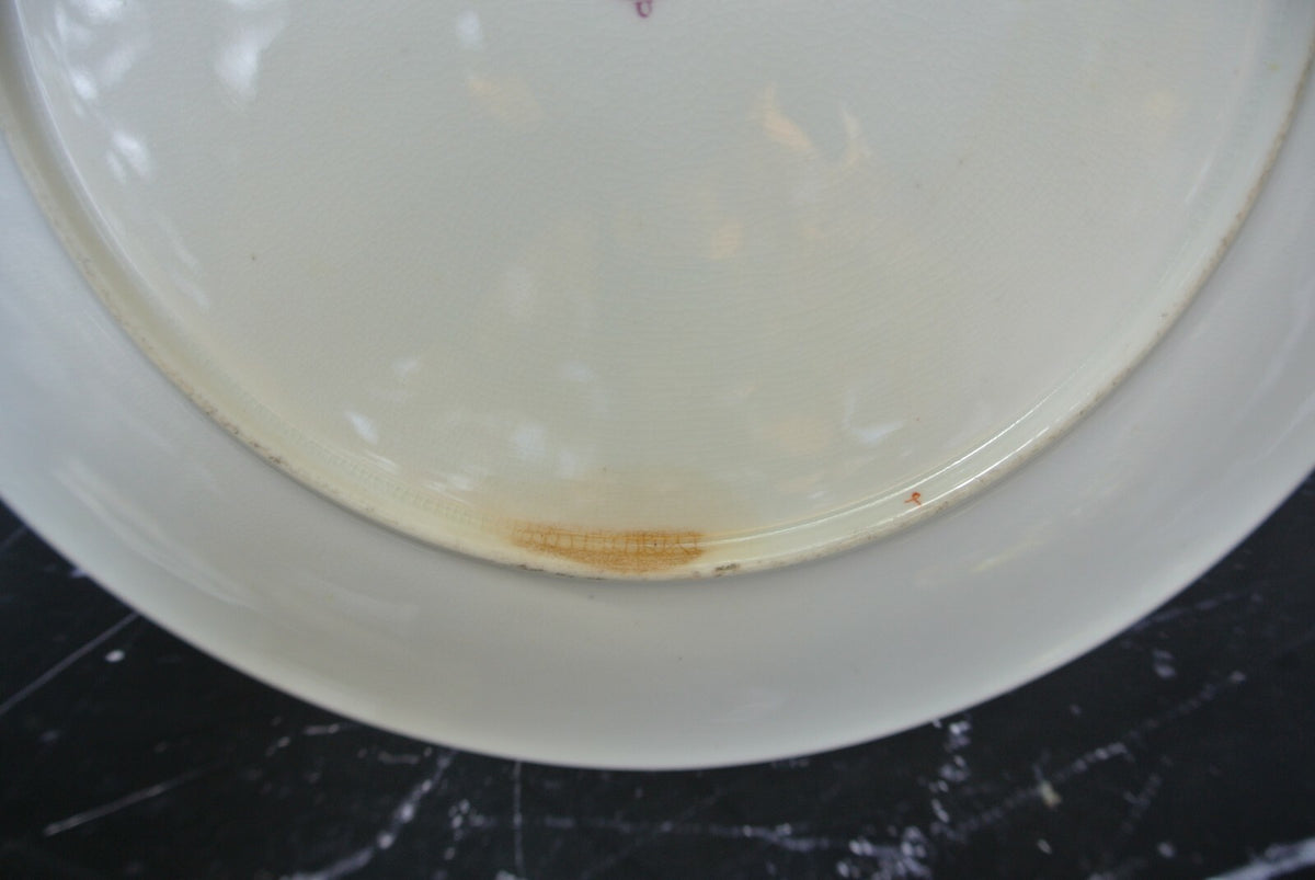 Royal Worcester Porcelain Gold Rim Chelsea Birds 9-1/8" Plate  C