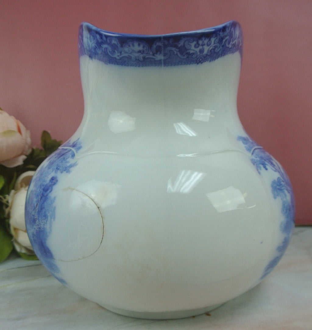 Antique Doulton Burslem Watteau Large Pitcher 8-1/4" High