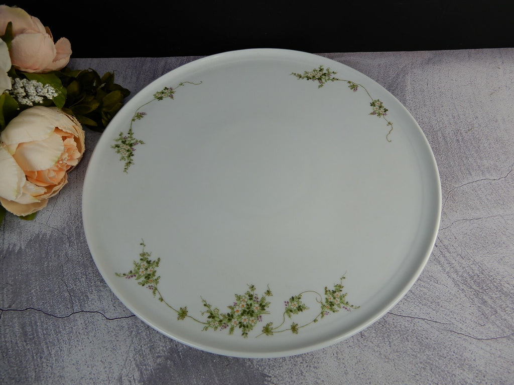 Vintage Eschenbach Floral Print 12-5/8" Cake Plate Bavaria Germany