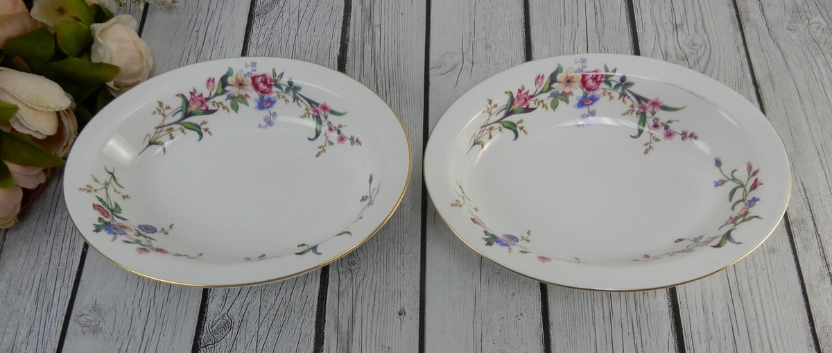 Vintage Wedgwood " Devon Sprays " Set of two Oval Serving Bowls W4076