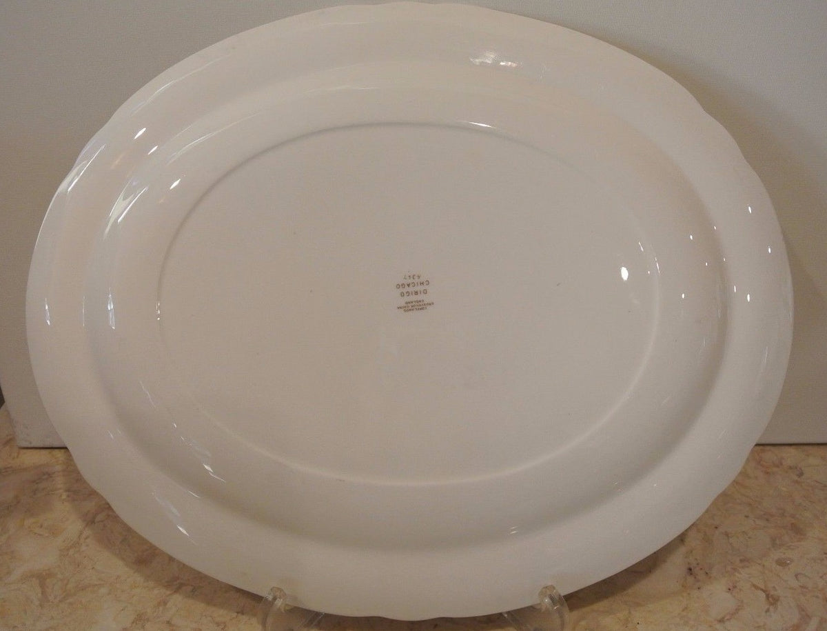 Copelands Grosvenor China Dirigo Chicago Serving  Platter 16-3/4" Long