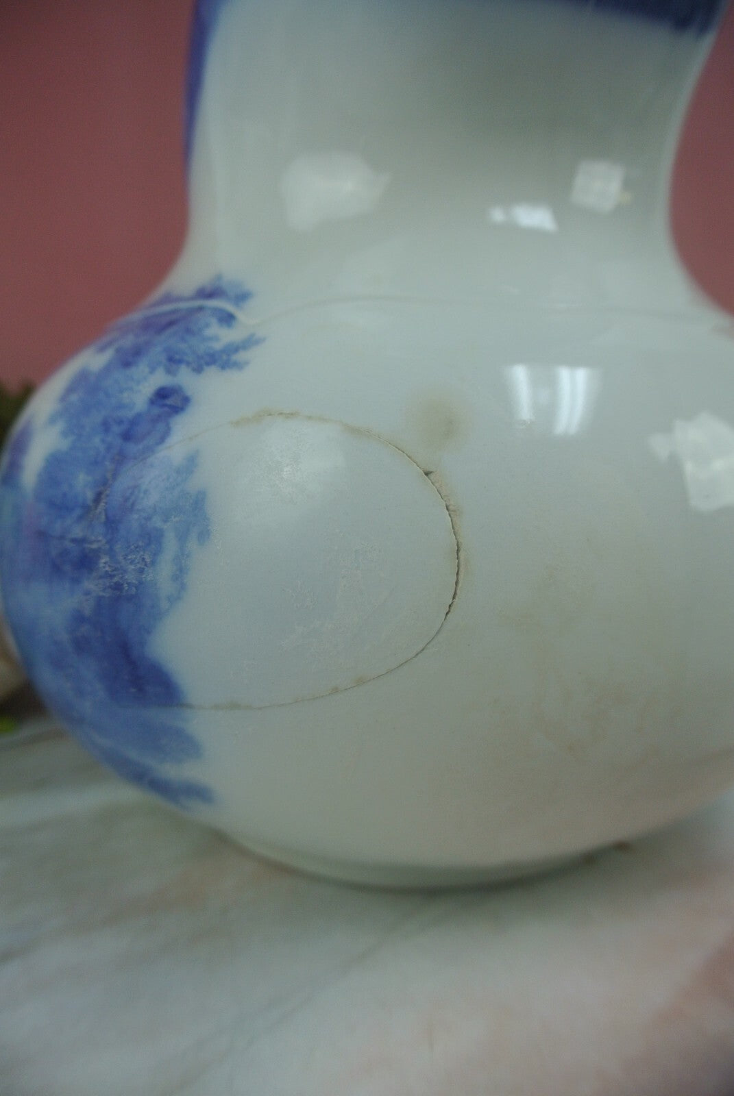 Antique Doulton Burslem Watteau Large Pitcher 8-1/4" High
