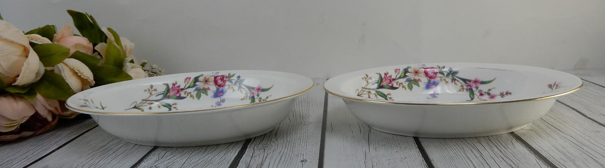 Vintage Wedgwood " Devon Sprays " Set of two Oval Serving Bowls W4076