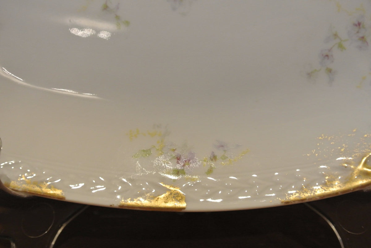 GDA Limoges Large Oval Double Handle Serving Platter 14-1/4" Long