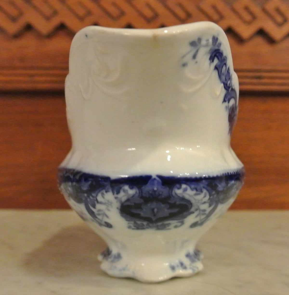 Antique Megal Hanley J.&G. Meakin England Flow Blue Gravy Boat.