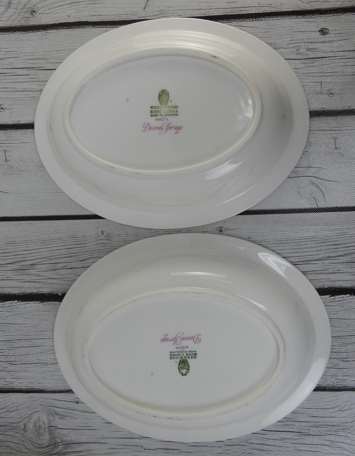 Vintage Wedgwood " Devon Sprays " Set of two Oval Serving Bowls W4076