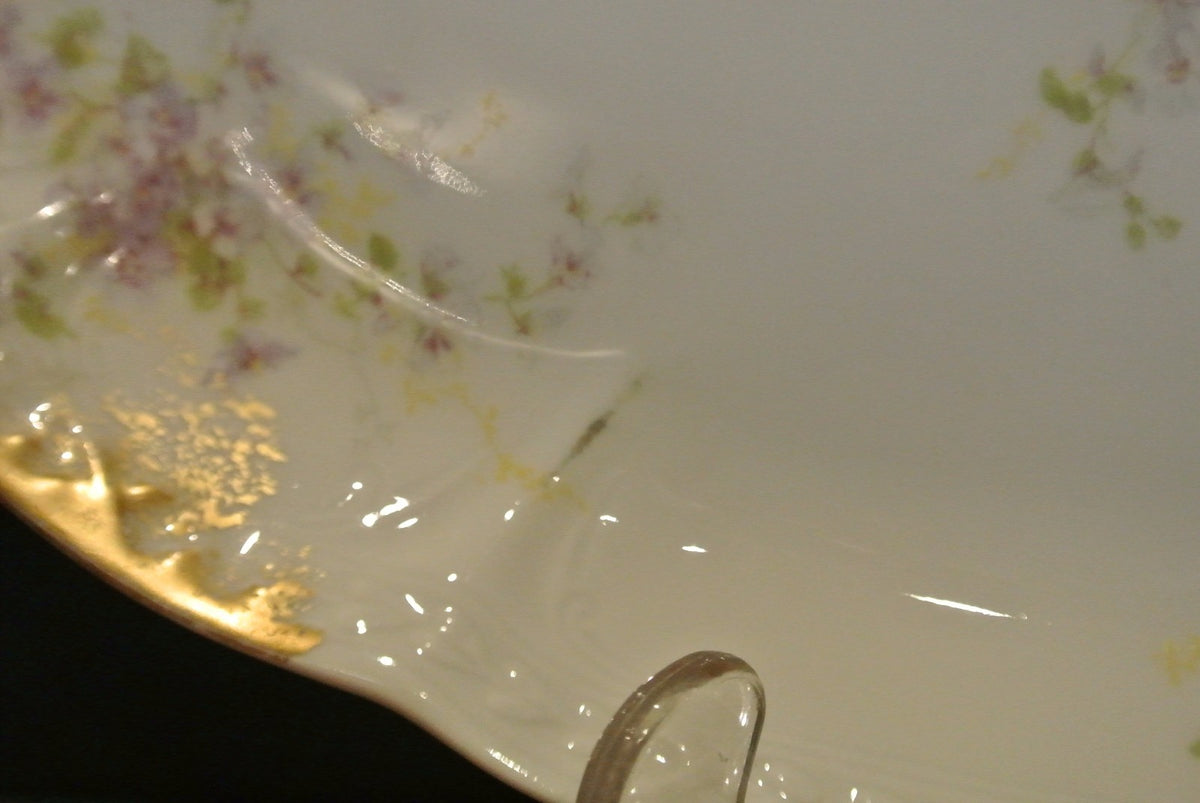GDA Limoges Large Oval Double Handle Serving Platter 14-1/4" Long
