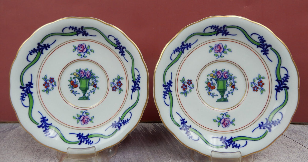 Set of 2 Saucers with One Cup of FALMOUTH Mintons England