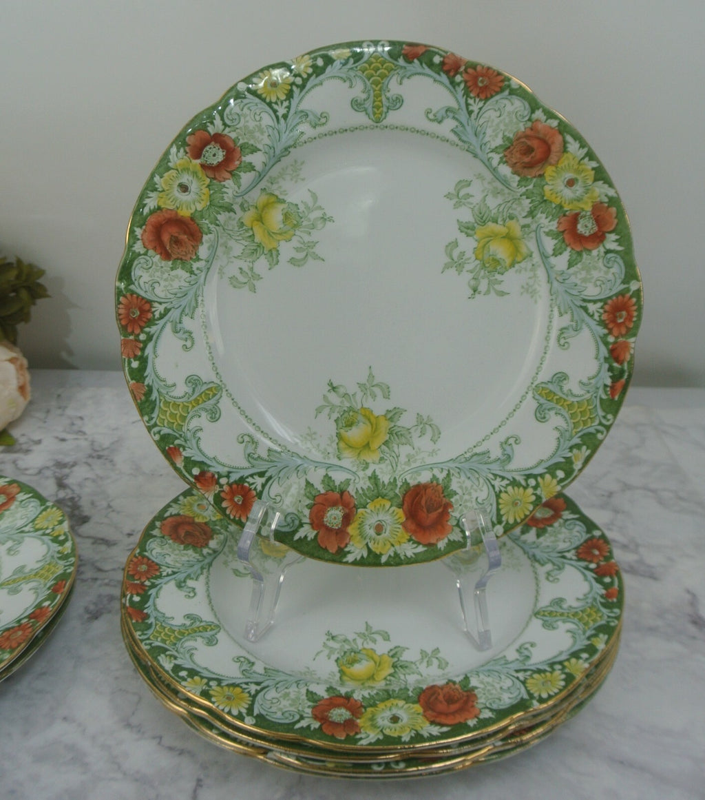 Set of 7 Antique Belmont J.H.W & Sons England Luncheon Plates