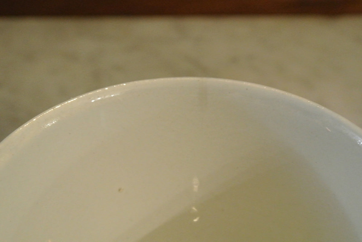 Vintage W.m. Adams & Co Crown Semi Porcelain Flow Blue Cup and Saucer