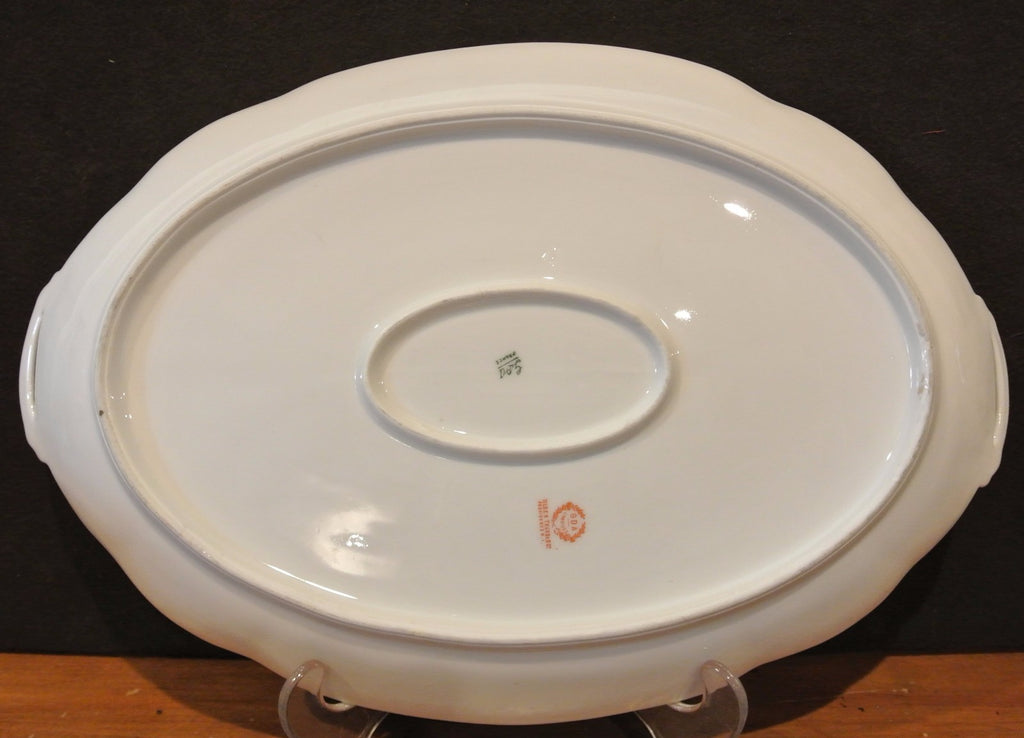 GDA Limoges Large Oval Double Handle Serving Platter 14-1/4" Long