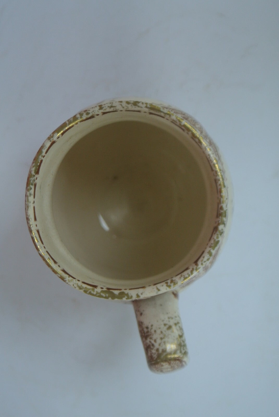 Antique Doulton's Fontainbleu Burlen Brown and Gold Small Pitcher