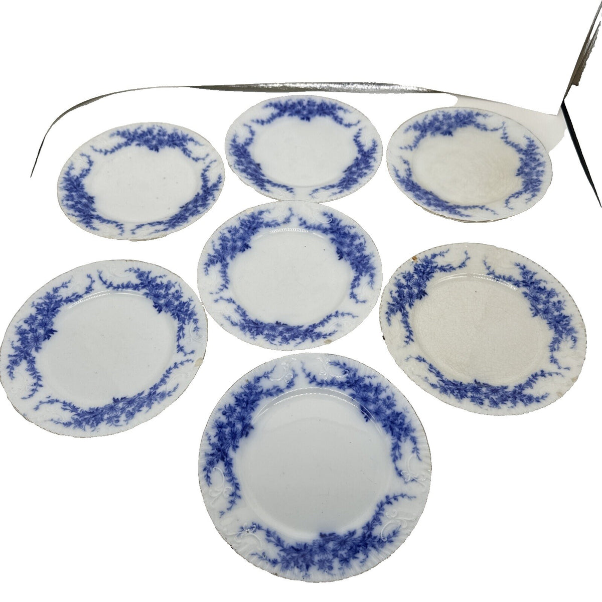 Antique Flow Blue Ironstone: J. Clementson-"Chusan" -9-3/8" Plate 19th cent.-