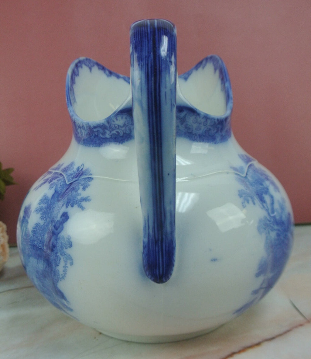 Antique Doulton Burslem Watteau Large Pitcher 8-1/4" High