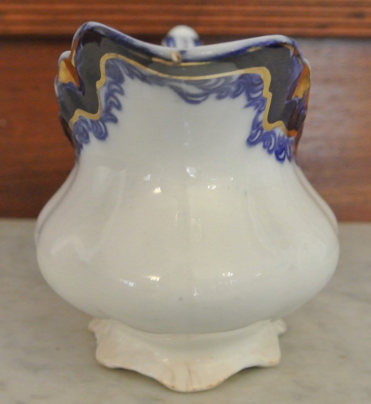 Antique Flow Blue J&G MEAKIN HANLEY Gravy Boat. Dining Room Decor