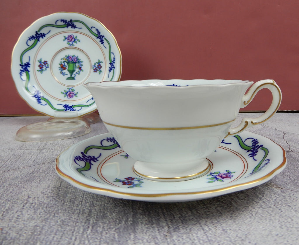 Set of 2 Saucers with One Cup of FALMOUTH Mintons England