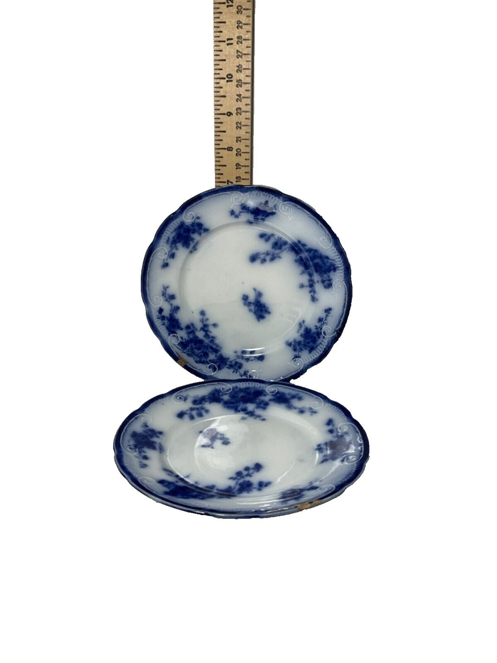 Antiq. Flow Blue Bristol Pottery "TEMPLE"~ 10" Plate William Fifield ca. 1810-55