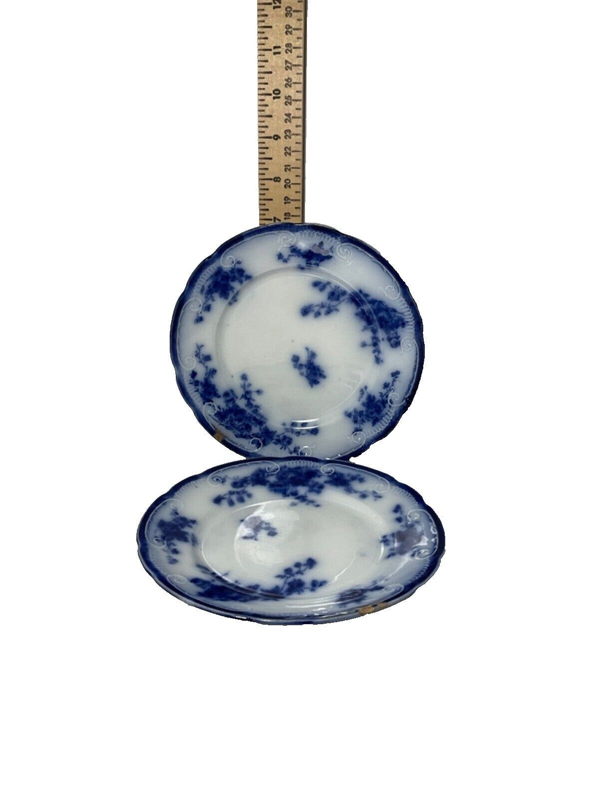 Antiq. Flow Blue Bristol Pottery "TEMPLE"~ 10" Plate William Fifield ca. 1810-55