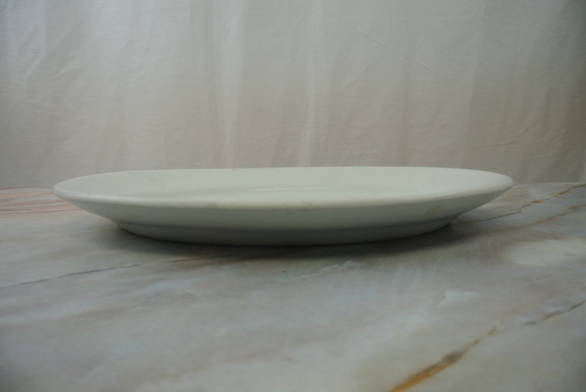 Antique Ironstone Alfred Meakin England White Oval Platter  13-1/2"