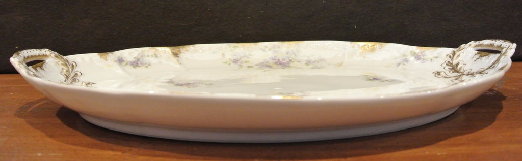 GDA Limoges Large Oval Double Handle Serving Platter 14-1/4" Long