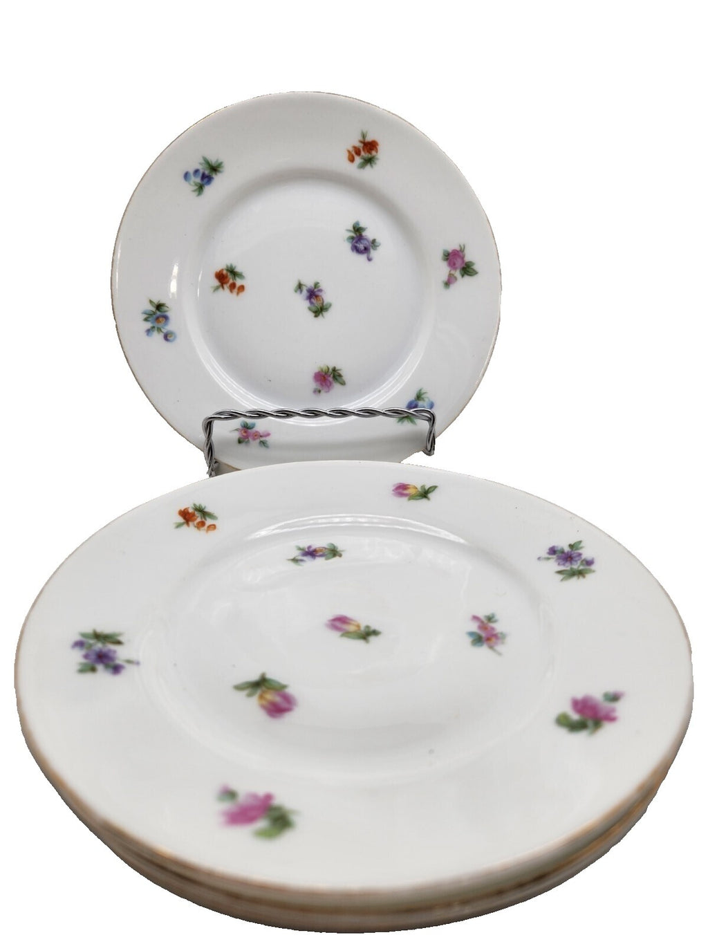 Vintage Eschenbach Floral Print 12-5/8" Cake Plate Bavaria Germany