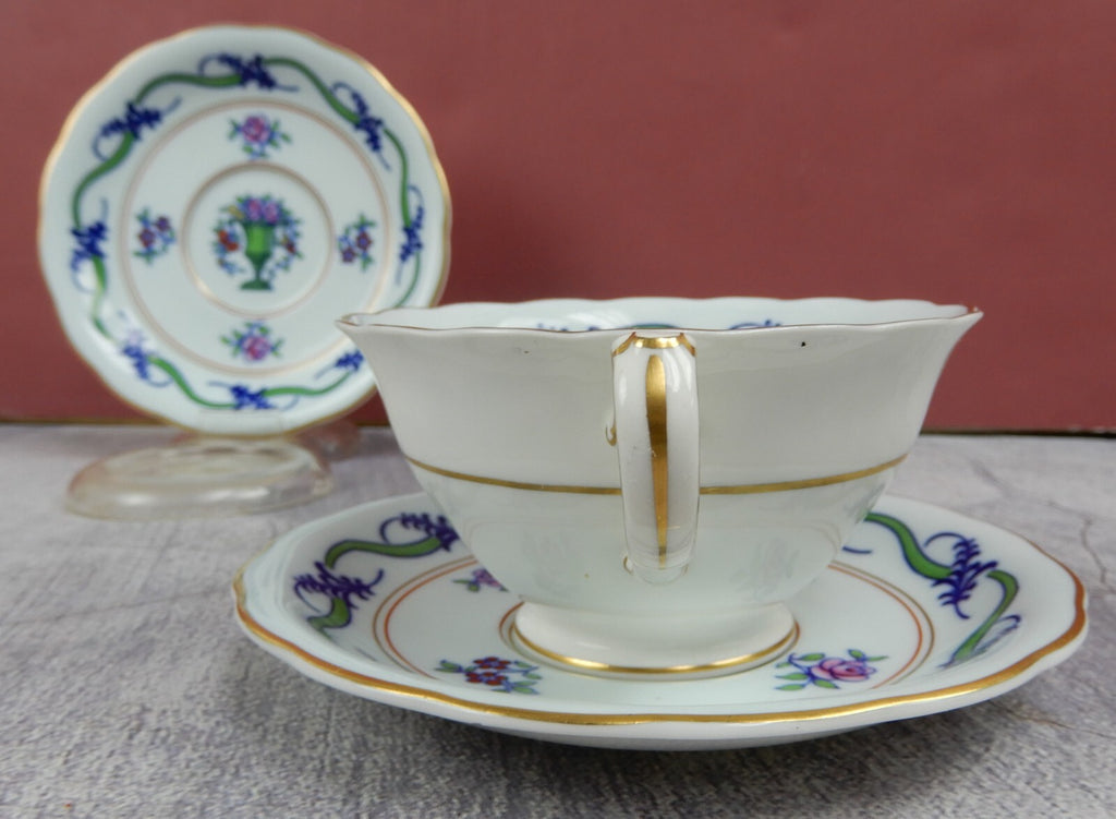 Set of 2 Saucers with One Cup of FALMOUTH Mintons England