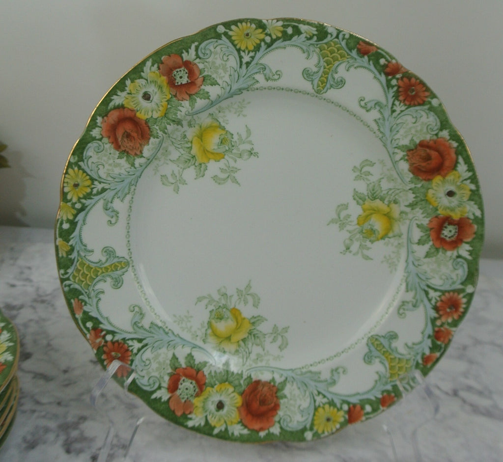 Set of 7 Antique Belmont J.H.W & Sons England Luncheon Plates
