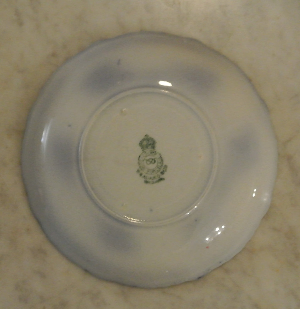 W.m. Adams Crown Semi Porcelain Flow Blue Cup and Saucer. Kitchen Display. Decor