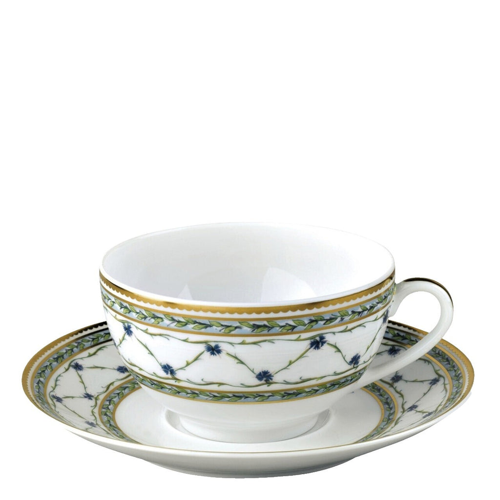 Vintage Olik Limoges France ULIM Bird and Floral Design Demitasse Cup and Saucer