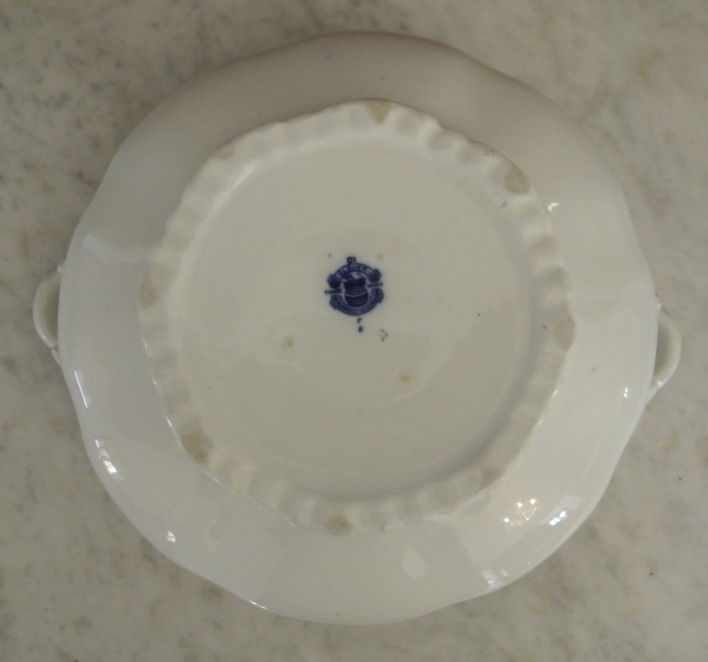 Wm. Grindley England - Clover - Flow Blue Oval Serving Bowl No Lid