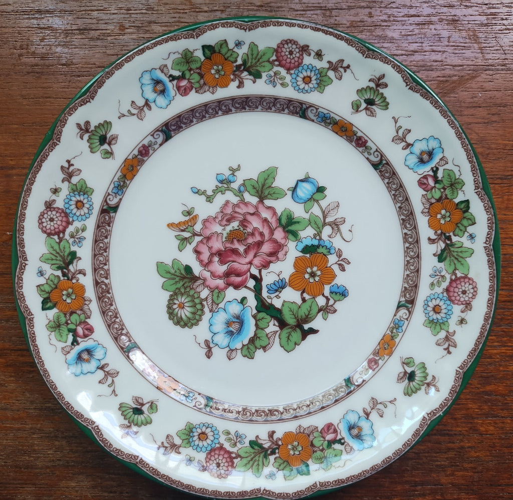 Vintage Eschenbach Floral Print 12-5/8" Cake Plate Bavaria Germany