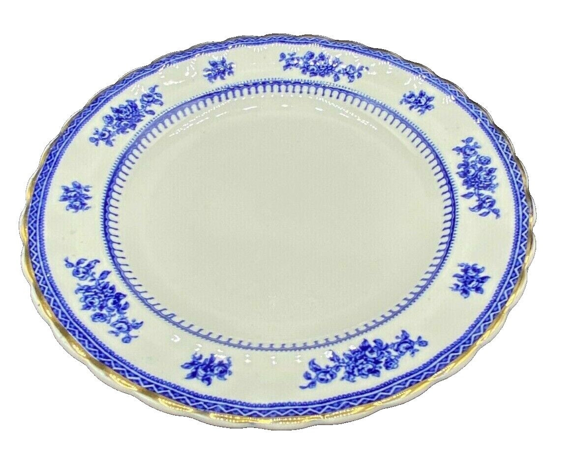 Antiq. Flow Blue Bristol Pottery "TEMPLE"~ 10" Plate William Fifield ca. 1810-55