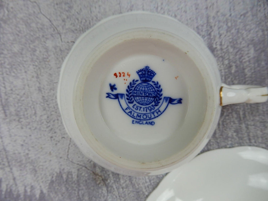 Set of 2 Saucers with One Cup of FALMOUTH Mintons England