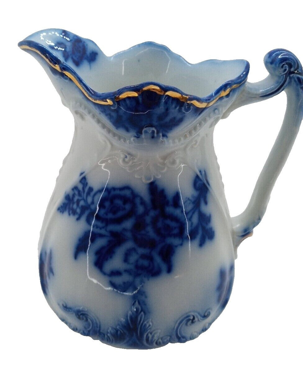 Antiq. Flow Blue Bristol Pottery "TEMPLE"~ 10" Plate William Fifield ca. 1810-55