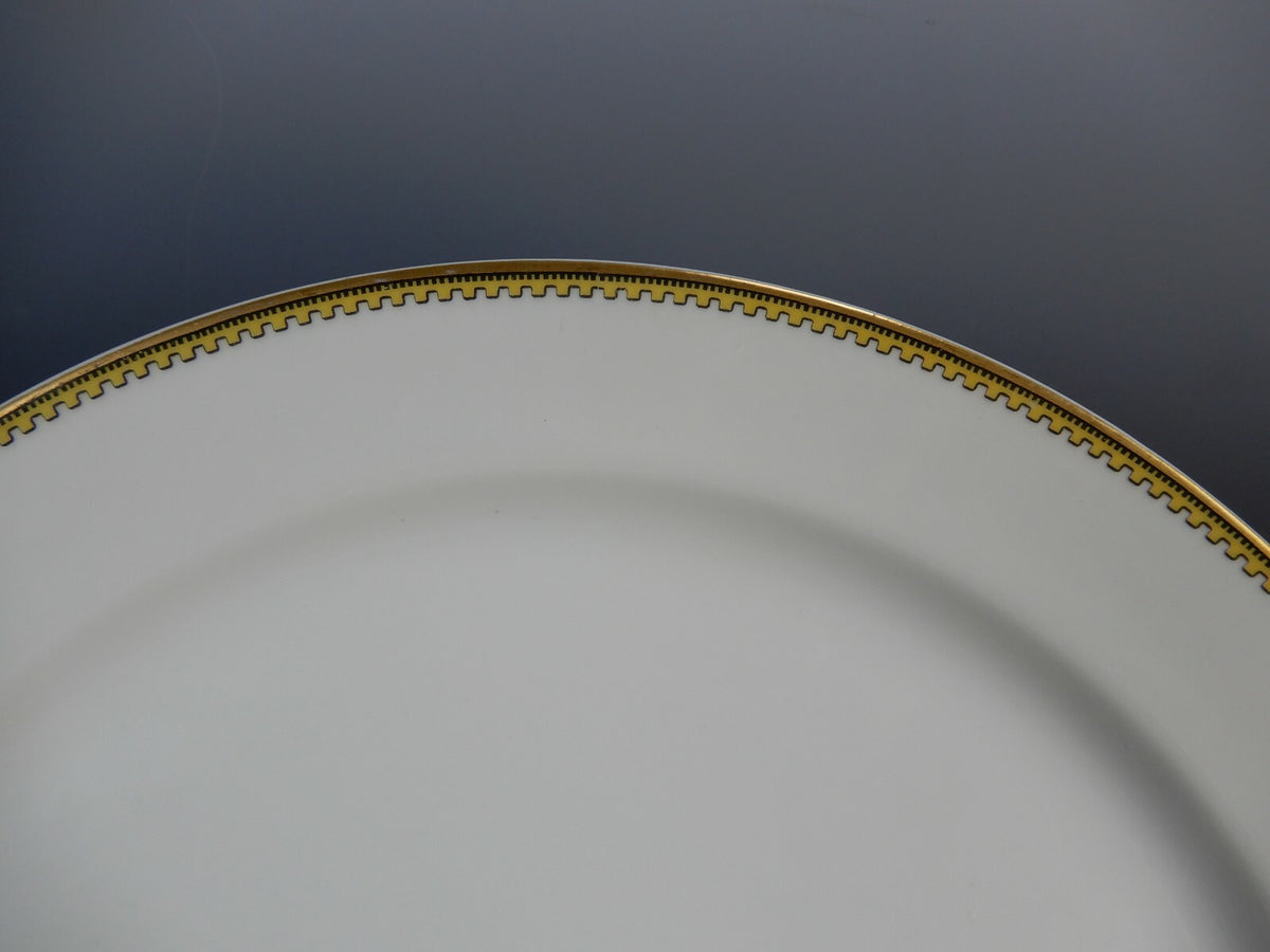 Vintage Haviland Limoges Schleiger 567 Gold,Yellow,Black Round Cake Plate