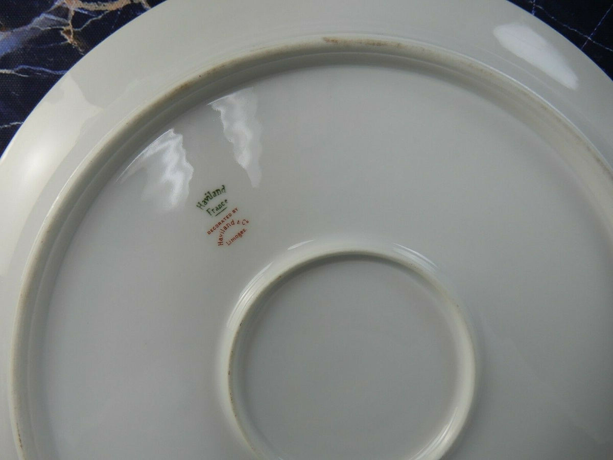 Vintage Haviland Limoges Schleiger 567 Gold,Yellow,Black Round Cake Plate