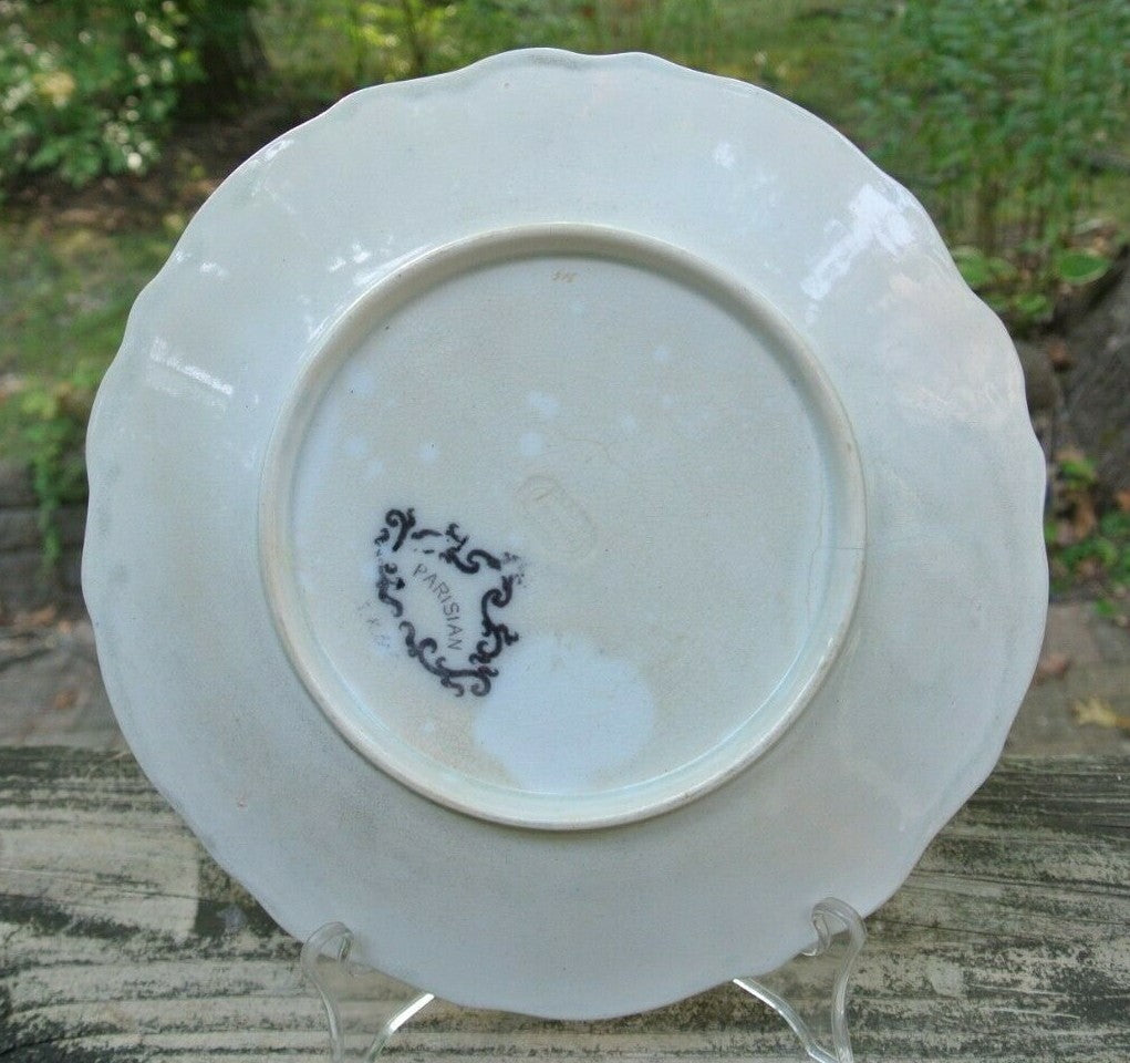 Antique S.K.&G HANLEY "PARISIAN Ironstone 9-1/2" Plate "C"