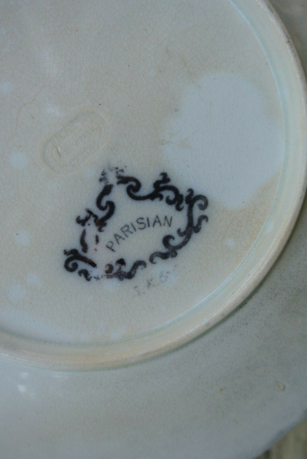 Antique S.K.&G HANLEY "PARISIAN Ironstone 9-1/2" Plate "C"