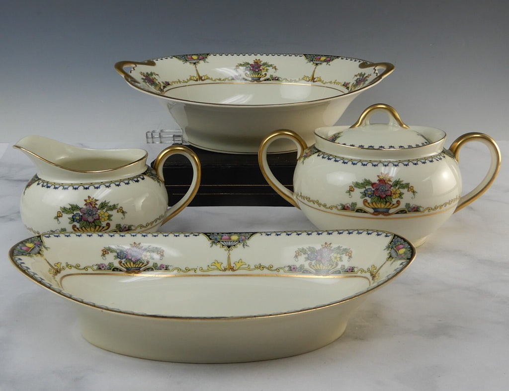 Vintage 1920 Noritake China Ivory "Colonade"  Four Piece Serveware Set