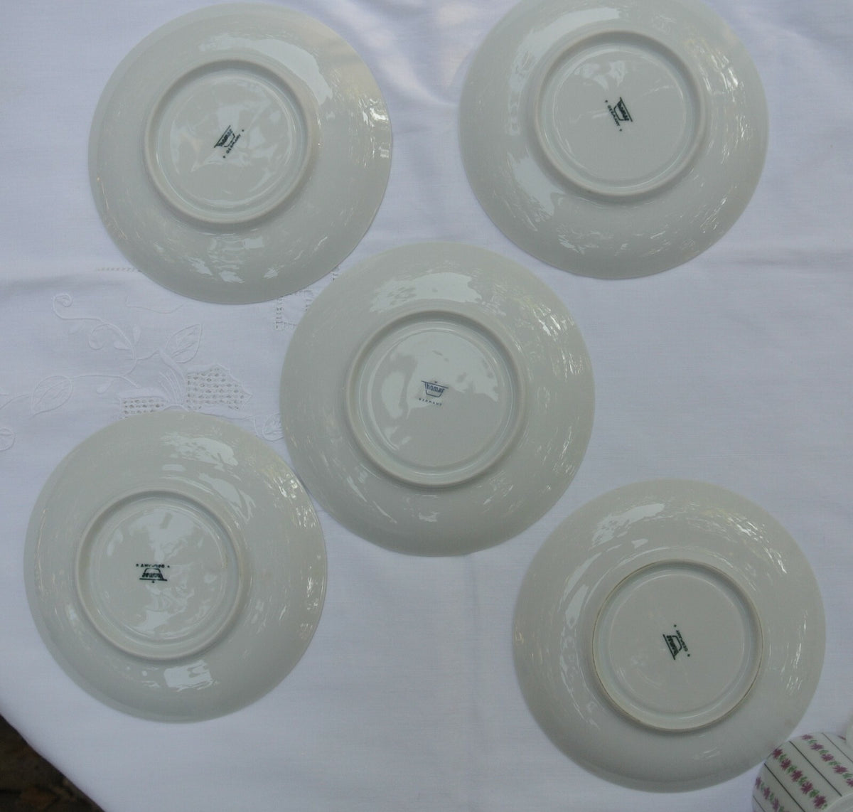 Thomas Germany Mid Century  Coffee Pot and 4 Cups and Saucers White Porcelain