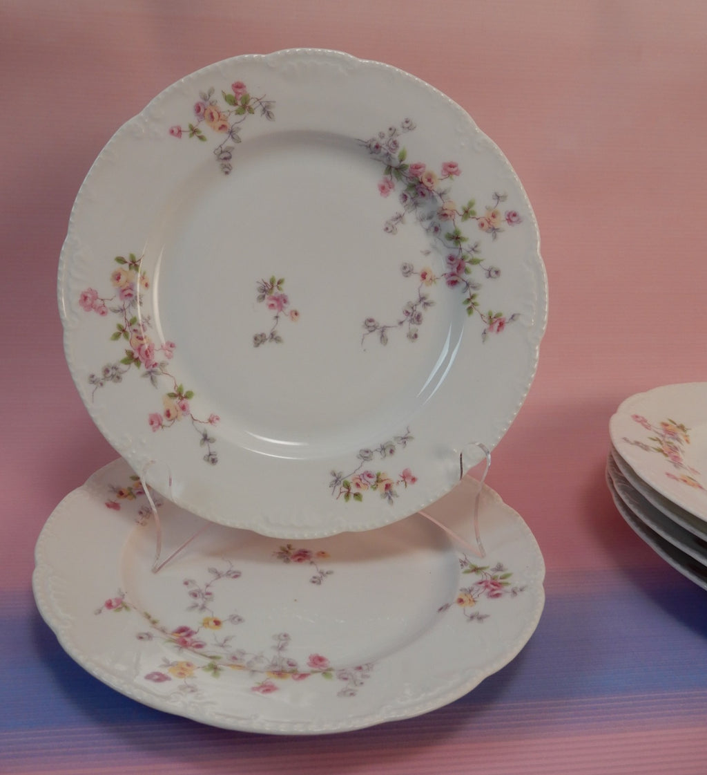 Set of 6 Bassett Limoges Austria "5789" Pattern 8-1/2" Salad Plates