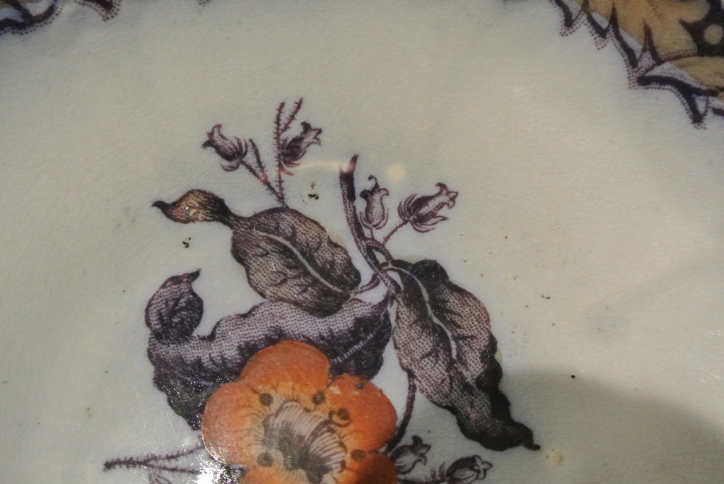 4 Elsmore & Forster Trumpet Flowers Purple Ironstone Bowls
