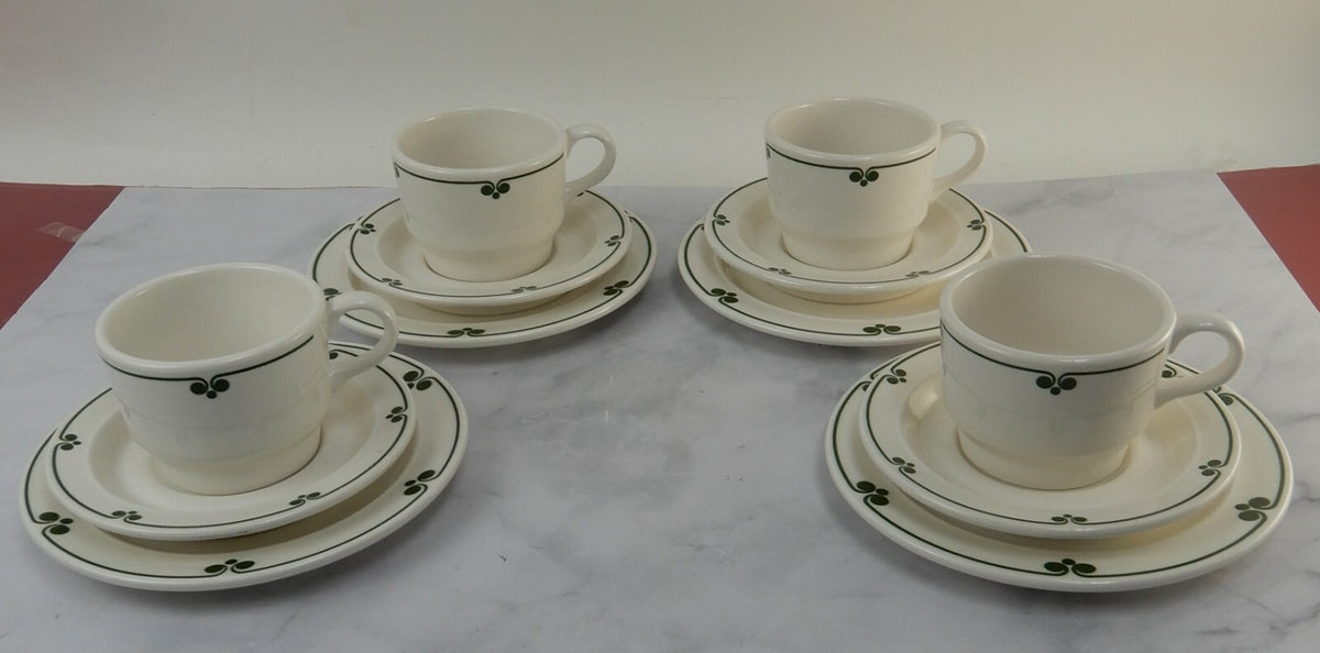 Vintage Shenango China Ware New Castle, Pa Set of 4 Cups,4 Saucers,4 Plates