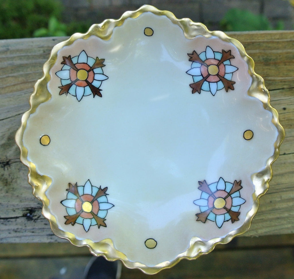 Vintage MZ Austria Bone China Art -Deco Trinket Dish